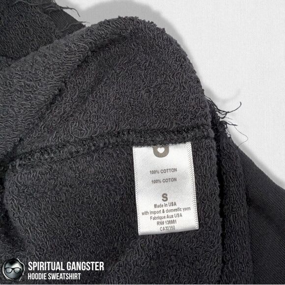 SPIRITUAL
GANGSTER WOMEN’S COTTON GIVE LOVE RAGLAN HOODIE SWEATSHIRT IN BLACK - Picture 6 of 11